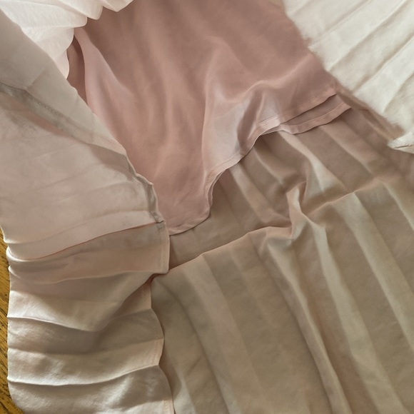 Rachel Roy Soft Pink Satin Accordion-Pleated Cami Midi Dress Size XS - Picture 11 of 16